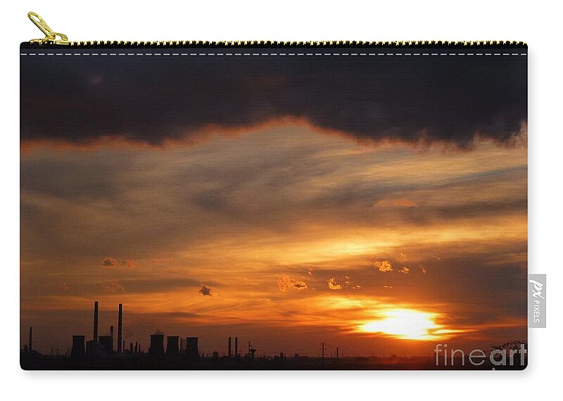Industry Zip Pouch featuring the photograph Industrialization 2 by Amalia Suruceanu