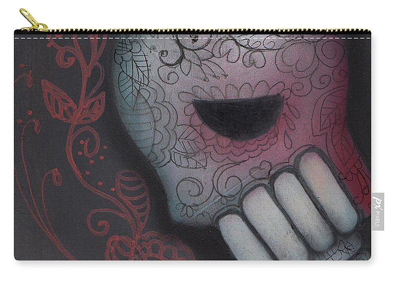 Day Of The Dead Carry-all Pouch featuring the painting Inner Feelings by Abril Andrade