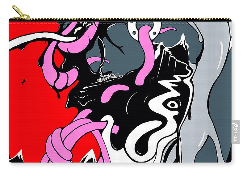 Insanity Carry-all Pouch featuring the digital art Insanity by Craig Tilley