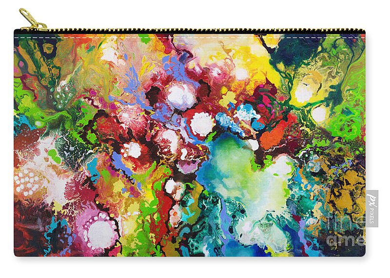 Inspirational Zip Pouch featuring the painting Inspiratus by Sally Trace