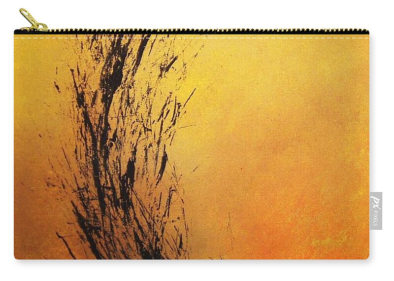 Abstract Zip Pouch featuring the painting Instinct by Todd Hoover
