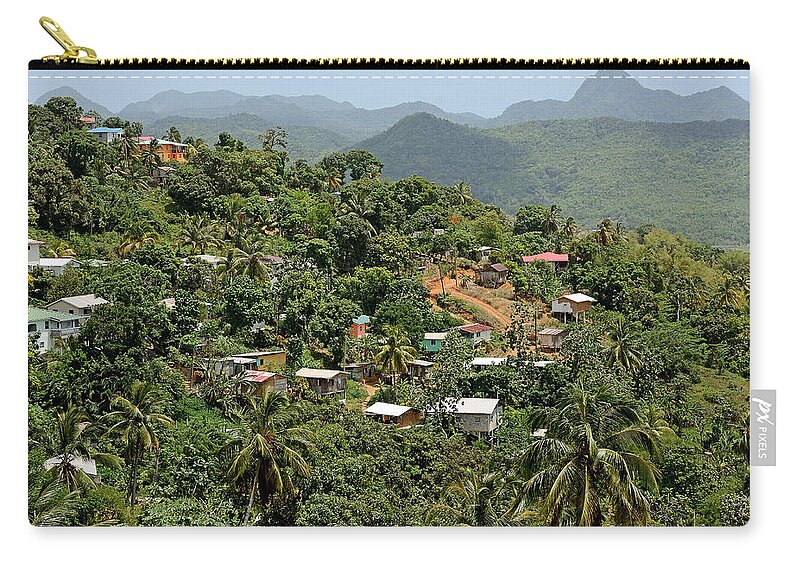Interior Zip Pouch featuring the photograph Interior Island - Saint Lucia by Brendan Reals
