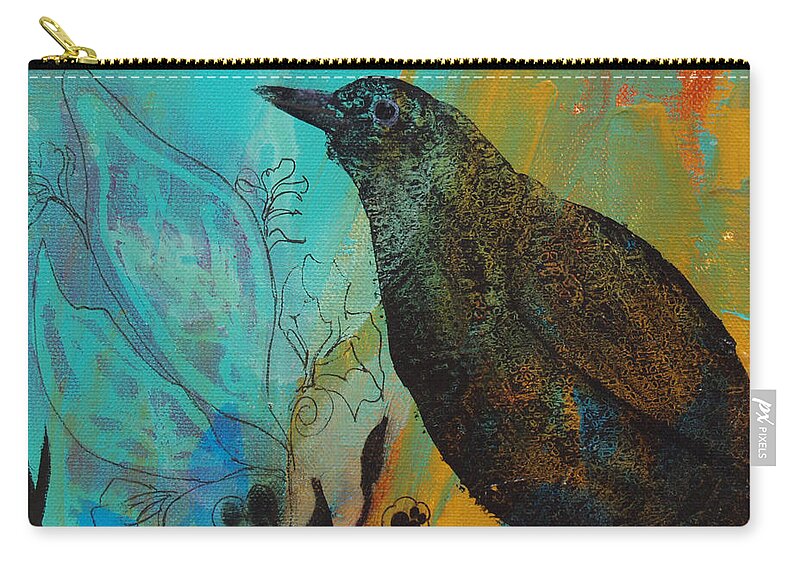Interlude Zip Pouch featuring the painting Interlude by Robin Pedrero