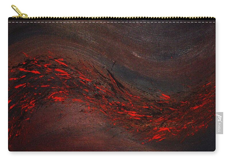 Acrylic Zip Pouch featuring the painting Into the Night by Todd Hoover