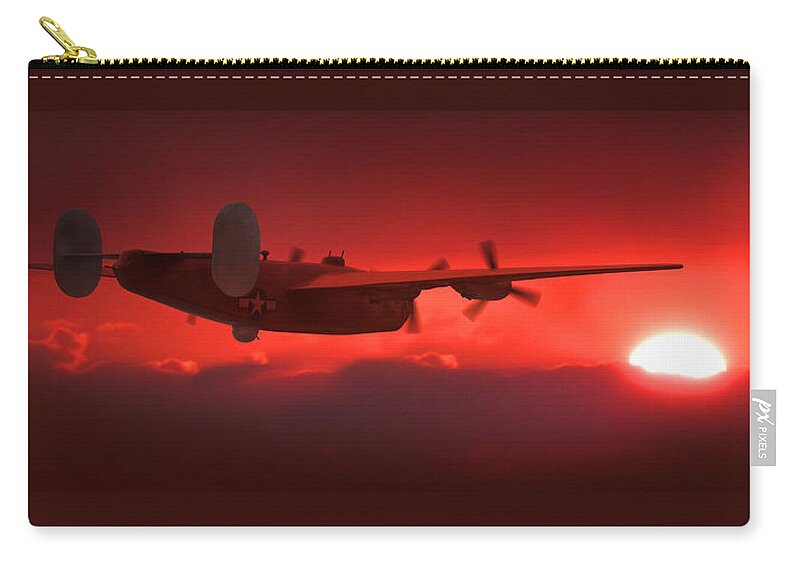 Warbirds Zip Pouch featuring the photograph Into the Sun by Mike McGlothlen
