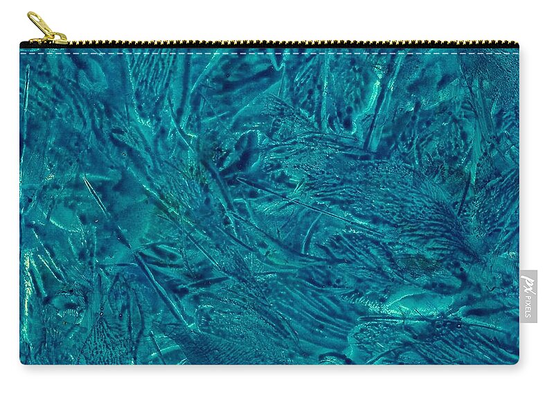 Abstract Zip Pouch featuring the painting Intricate Blue by Kendall Kessler