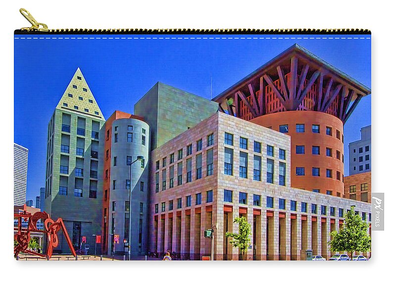 Denver Public Library Zip Pouch featuring the photograph Invitation to Learn by Gary Holmes
