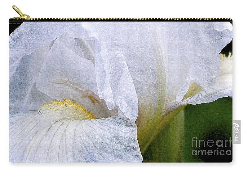 Ron Roberts Zip Pouch featuring the photograph Iris Abstract by Ron Roberts