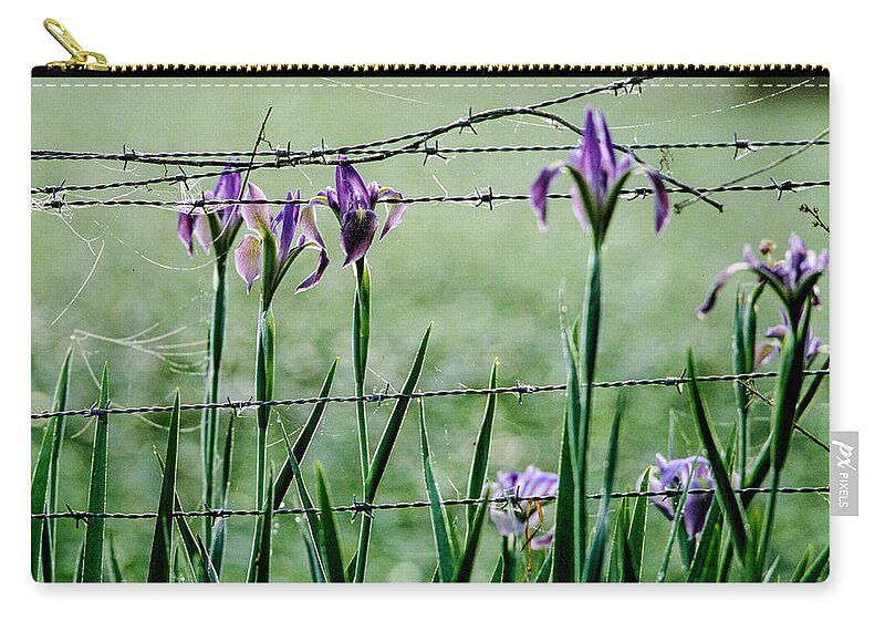 Floral Zip Pouch featuring the photograph Irises by Matthew Pace