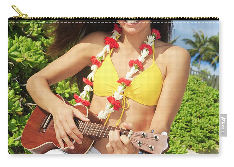 Beach Zip Pouch featuring the photograph Island Music II by Tomas Del Amo - Printscapes