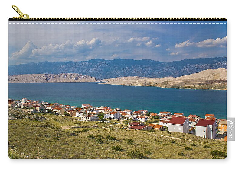 Croatia Zip Pouch featuring the photograph Island of Pag bay seascapes by Brch Photography