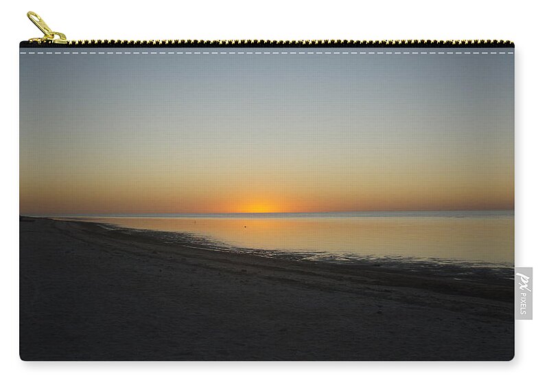 Sun Zip Pouch featuring the photograph Island Sunset by Robert Nickologianis