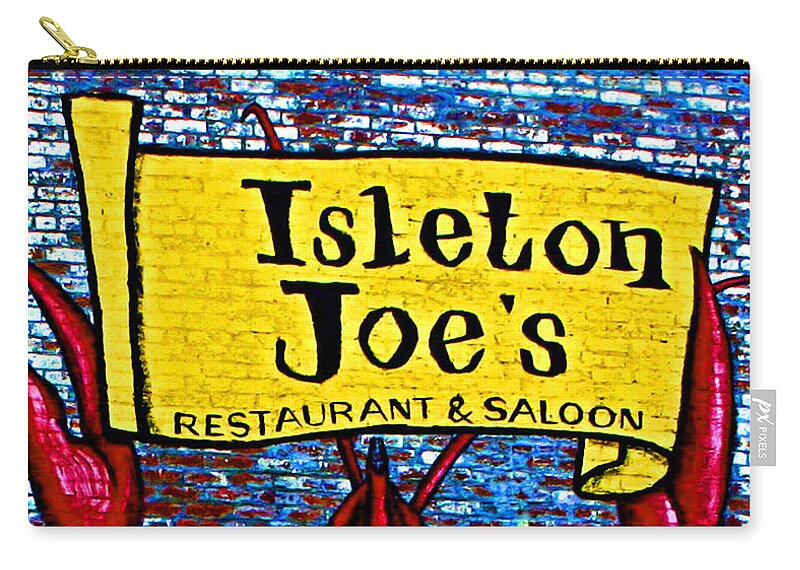 Isleton Joe's Restaurant & Saloon Zip Pouch featuring the photograph Isleton Joe's Logo by Joseph Coulombe