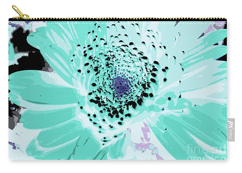 Abstract Zip Pouch featuring the photograph It Is All About Color - Abstract Flowers by Ella Kaye Dickey