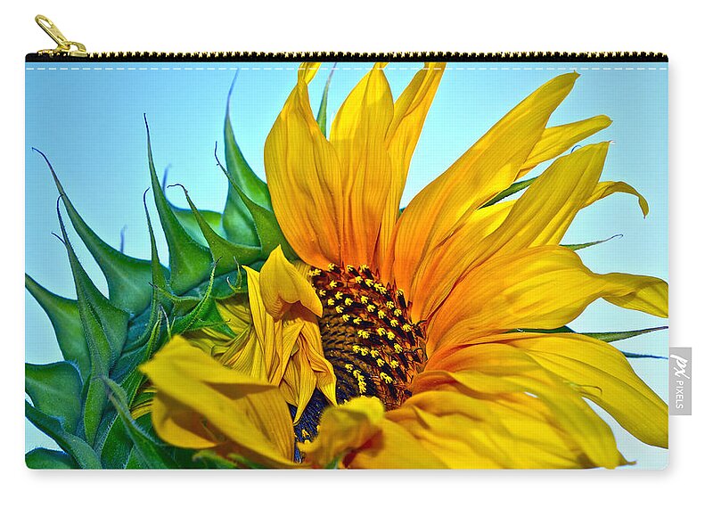 Sunflower Zip Pouch featuring the photograph Its A New Dawn by Gwyn Newcombe