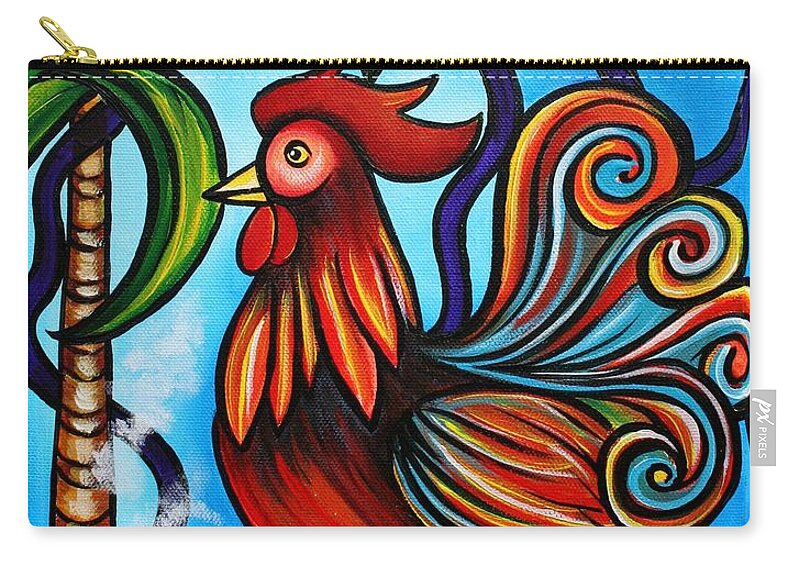 Cuba Paintings Zip Pouch featuring the painting It's A New Day by Annie Maxwell