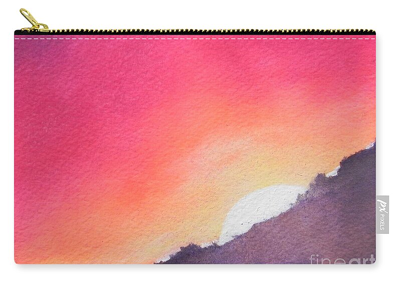 Painting Zip Pouch featuring the painting It's Not About The Climb Rather What Awaits You On the Other Side by Chrisann Ellis