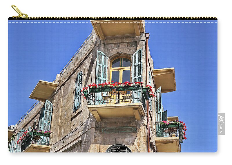 Shutter Zip Pouch featuring the photograph Jaffa Architecture by Photostock-israel
