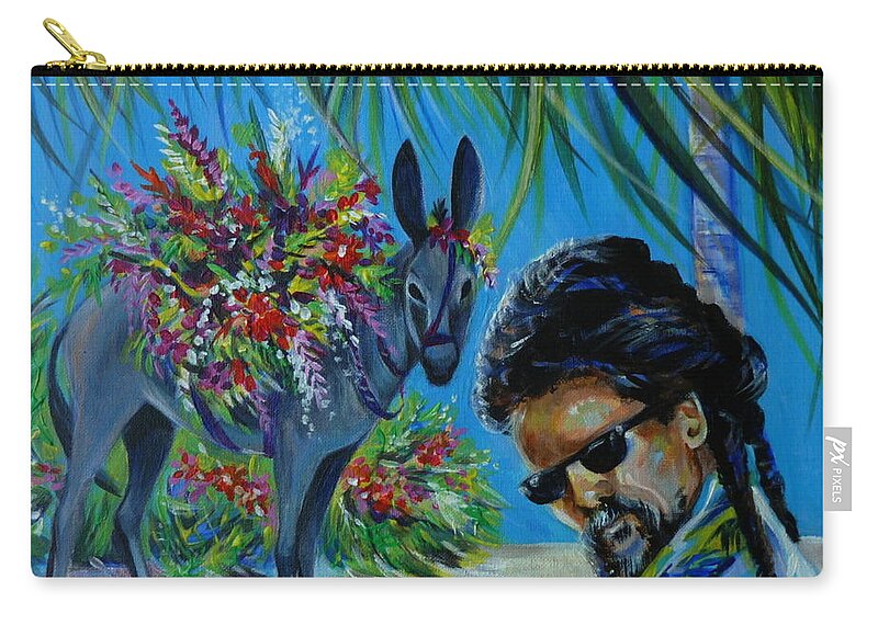 Travel Zip Pouch featuring the painting Jamaica.Part One by Anna Duyunova