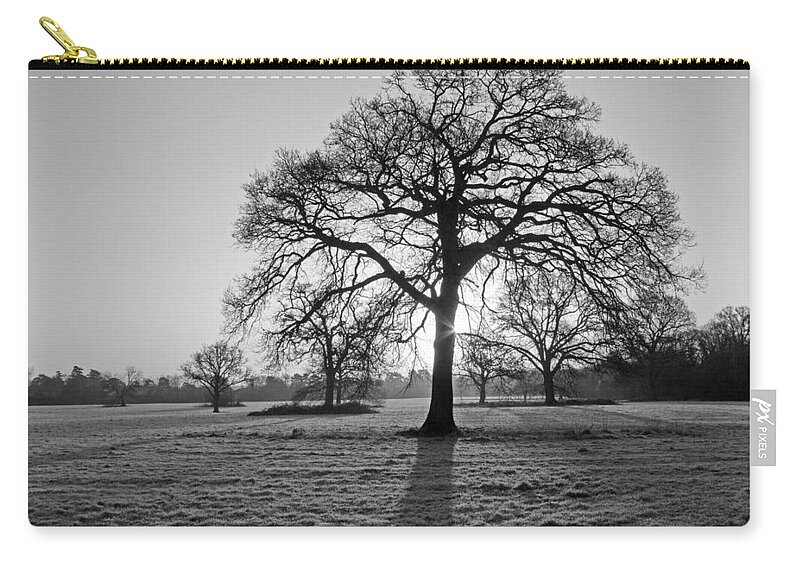 Mono Zip Pouch featuring the photograph January Sunday Morning by Tony Murtagh
