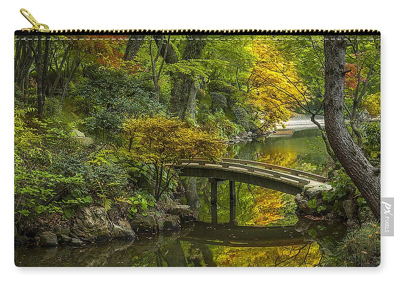 Japan Zip Pouch featuring the photograph Japanese Garden by Sebastian Musial