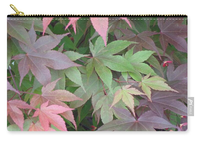 Anniversary Zip Pouch featuring the photograph Japanese Maple leaves by Christina Verdgeline