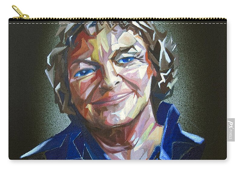 Female Portrait Zip Pouch featuring the painting JeanneW by James Lavott