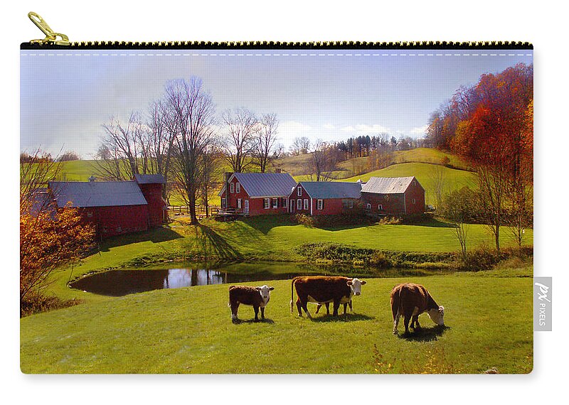 Jenne Farm Zip Pouch featuring the photograph Jenne Farm In Autumn by Nancy Griswold