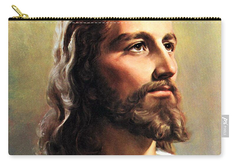 Jesus Zip Pouch featuring the photograph Jesus Christ by Munir Alawi