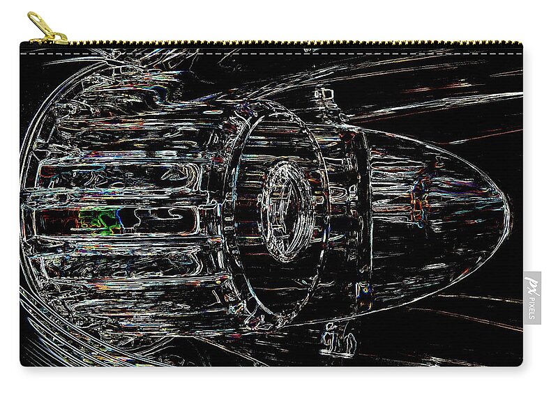 Landscape Zip Pouch featuring the photograph Jet Engine what by Morgan Carter