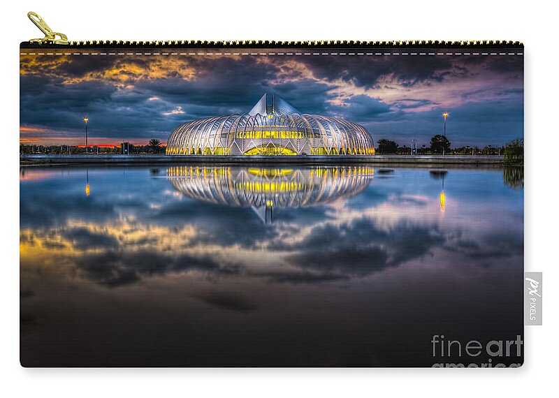 Florida Polytechnic University Zip Pouch featuring the photograph Jewel in the Night by Marvin Spates