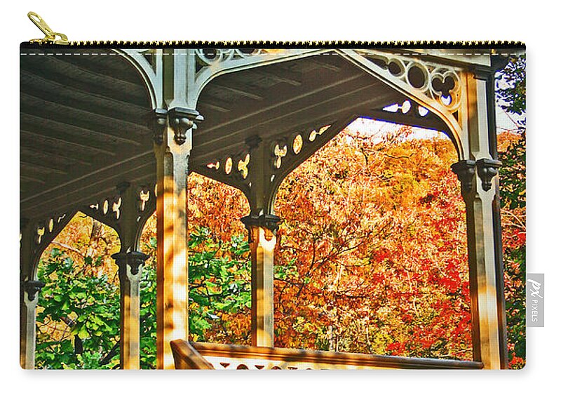 Jim Thorpe Zip Pouch featuring the photograph Jim Thorpe Porch by Beth Ferris Sale