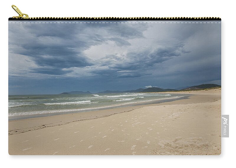Tranquility Zip Pouch featuring the photograph Joaquina Beach by Maremagnum
