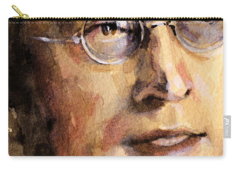 John Lennon Zip Pouch featuring the painting John Lennon by Laur Iduc