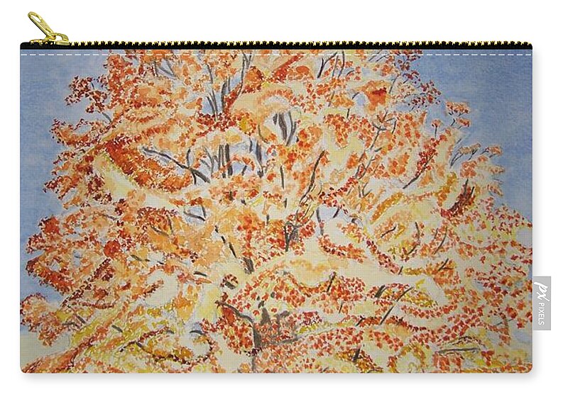 Maple Zip Pouch featuring the painting Jolanda's Maple Tree by Vera Smith