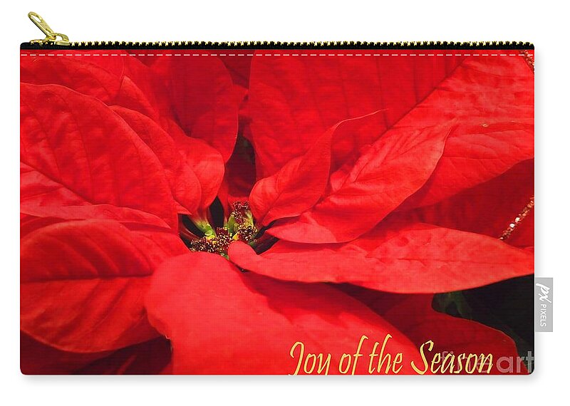 Greeting Card Zip Pouch featuring the photograph Joy of the Season by Lizi Beard-Ward