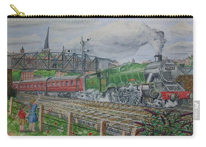 Steam Zip Pouch featuring the painting Jubilee at Chesterfield by Asa Jones