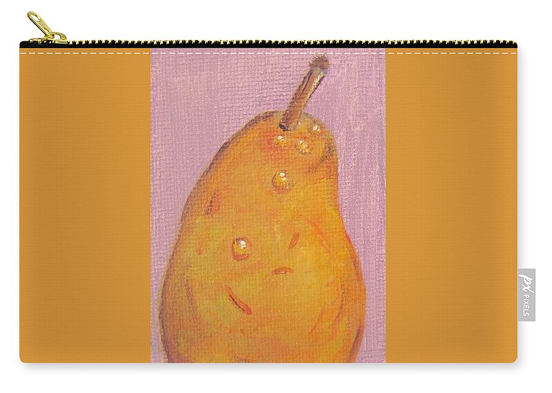 Pear Zip Pouch featuring the Juicy Pear by Laurie Morgan