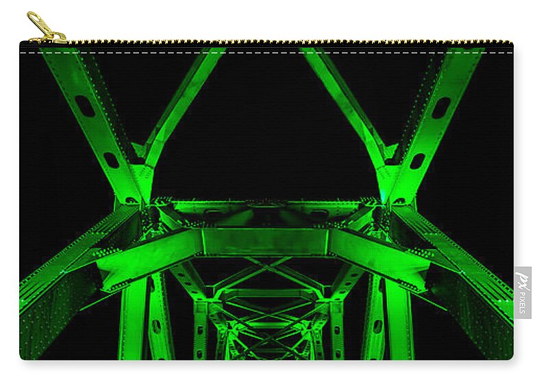 Bridge Zip Pouch featuring the photograph Junction Bridge by David Downs