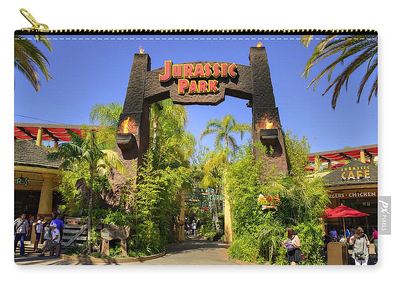 Jurassic Zip Pouch featuring the photograph Jurassic Park by Ricky Barnard