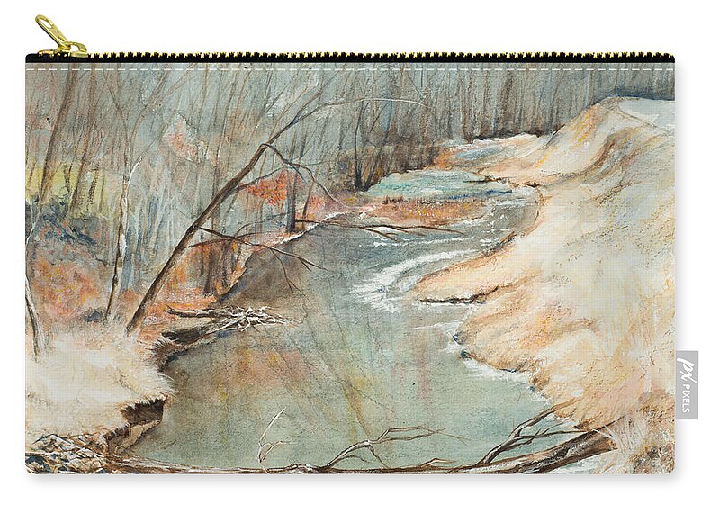 Landscape Zip Pouch featuring the painting Just Resting by Lee Beuther