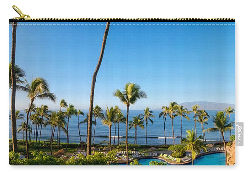 Hawaii Zip Pouch featuring the photograph Kaanapali Maui Resort  by Lars Lentz