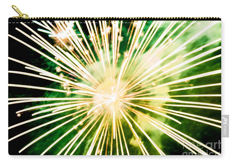 Firework Zip Pouch featuring the photograph Kaboom by Suzanne Luft