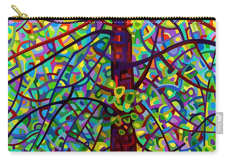 Art Carry-all Pouch featuring the painting Kaleidoscope by Mandy Budan