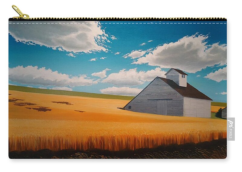 Landscape Zip Pouch featuring the painting Kamiak in Summer by Leonard Heid