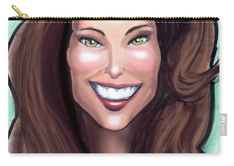 Kate Middleton Zip Pouch featuring the painting Kate Middleton by Kevin Middleton