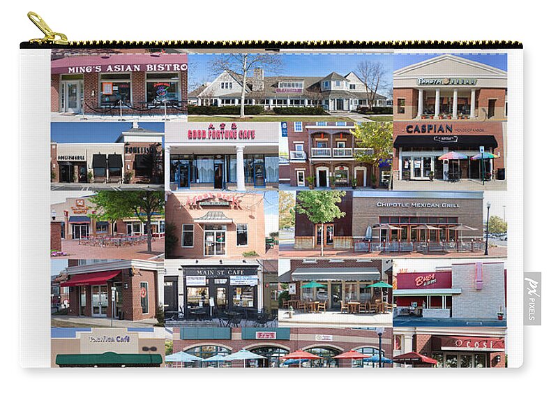 Restaurant Carry-all Pouch featuring the photograph Kentlands Restaurants 2011 by Thomas Marchessault