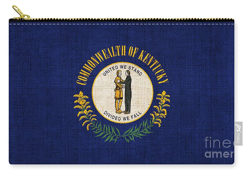 Kentucky Zip Pouch featuring the painting Kentucky State Flag by Pixel Chimp