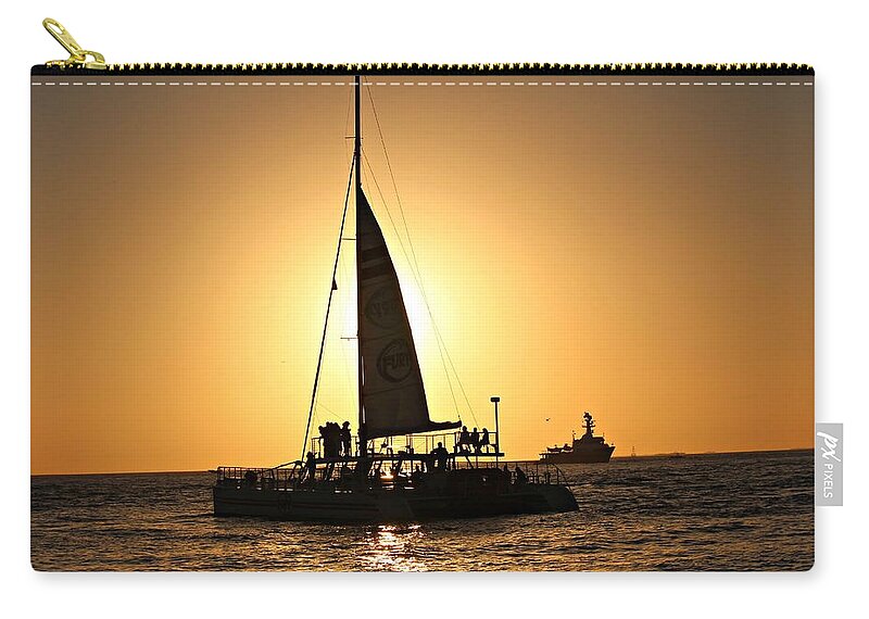 Key West Zip Pouch featuring the photograph Key West Sunset by Jo Sheehan