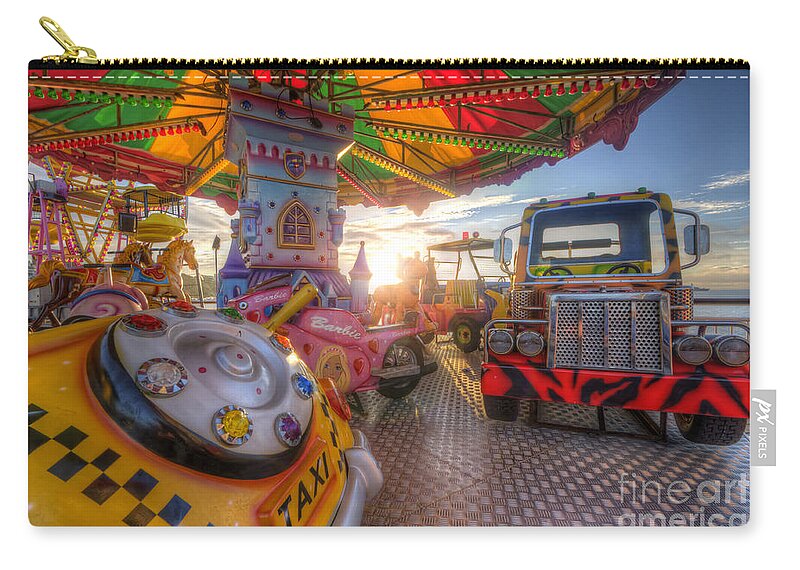 Yhun Suarez Carry-all Pouch featuring the photograph Kiddie Rides by Yhun Suarez